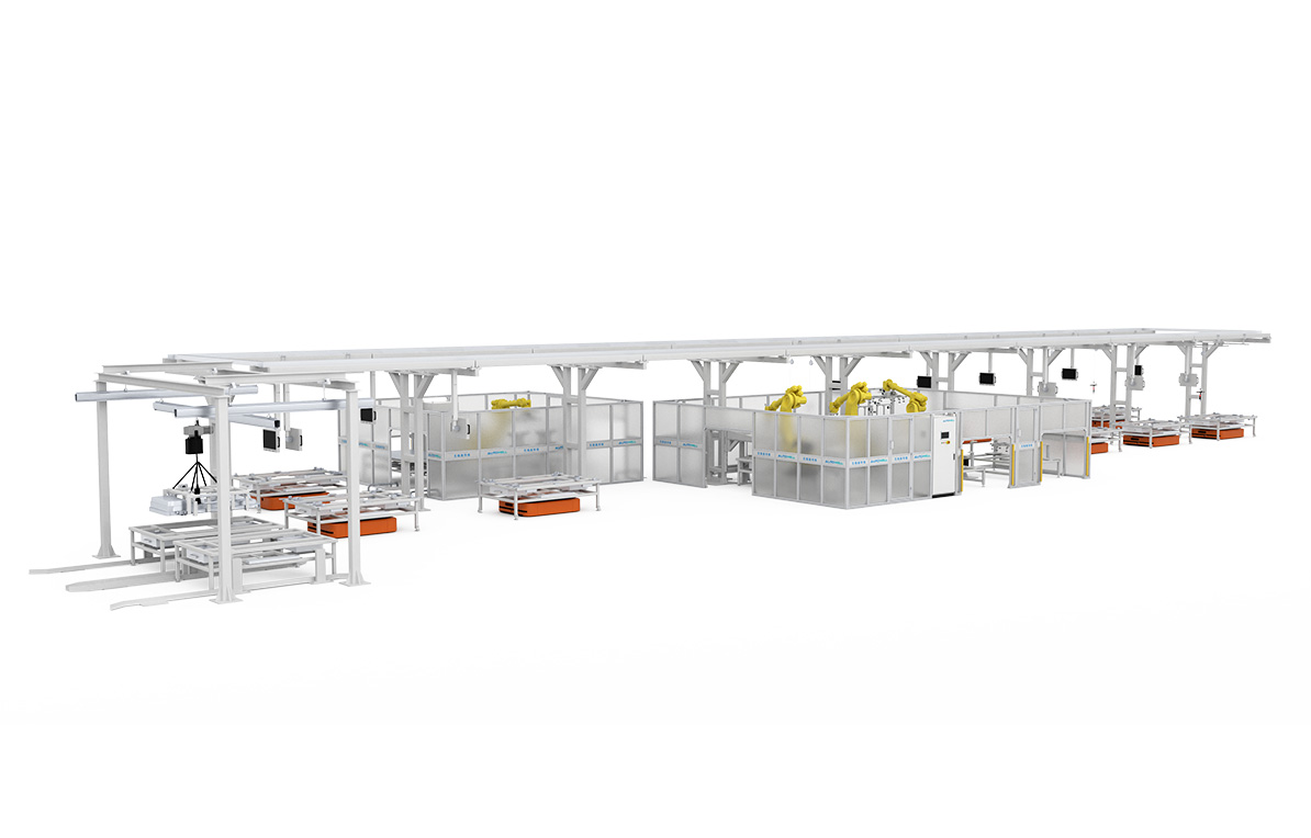 Flexible Pack Automatic Assembly Line with AGV